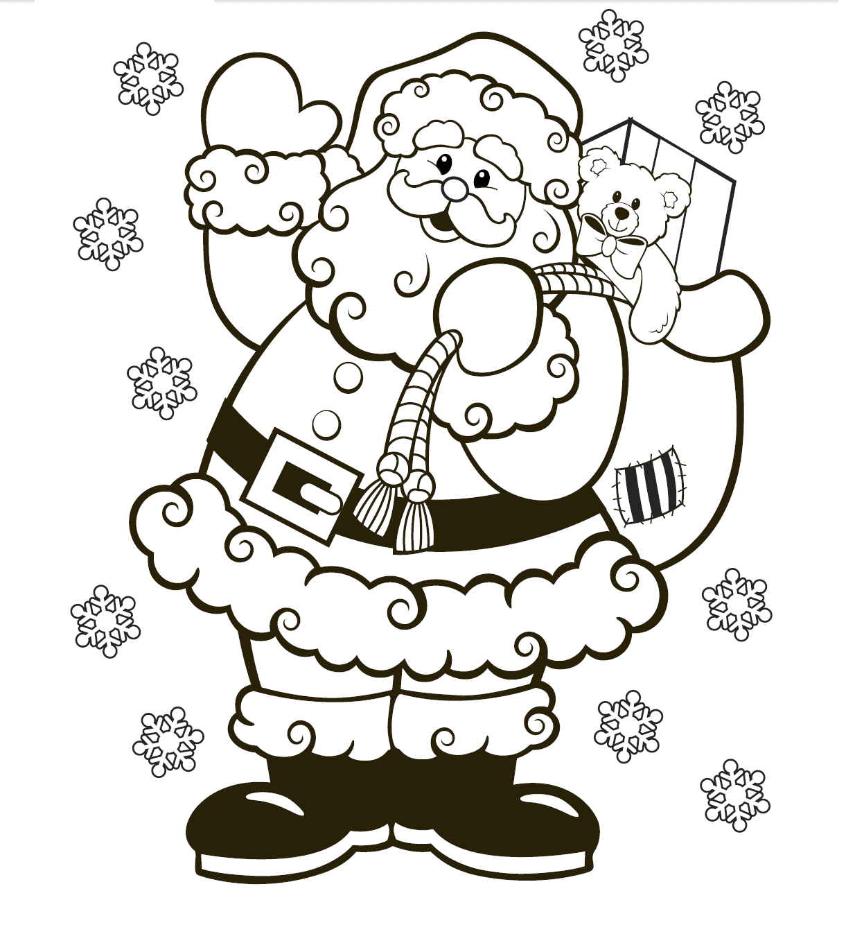 coloriage pere noel