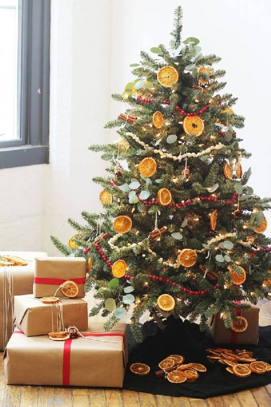 sapin déco noel diy orange