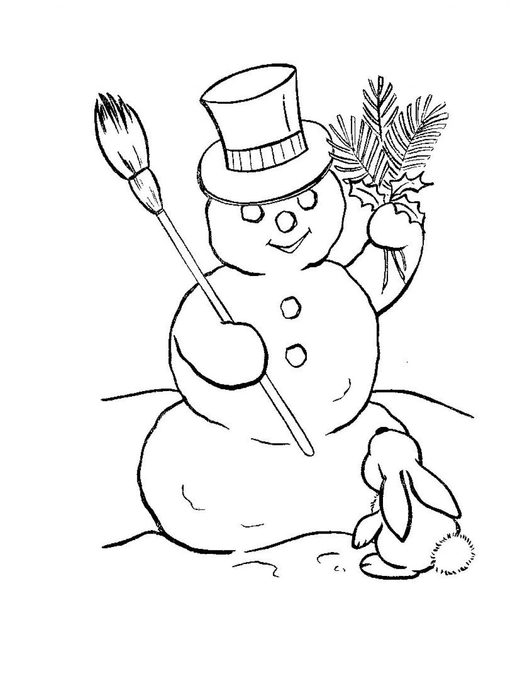 coloriage bonhomme de neige