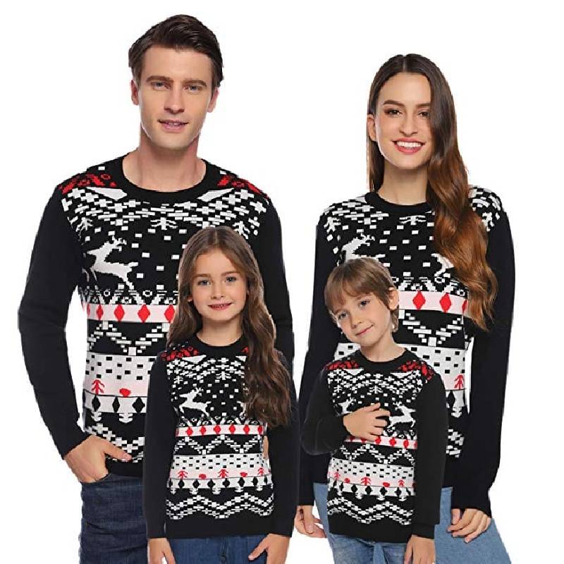 Pull de Noël famille classique